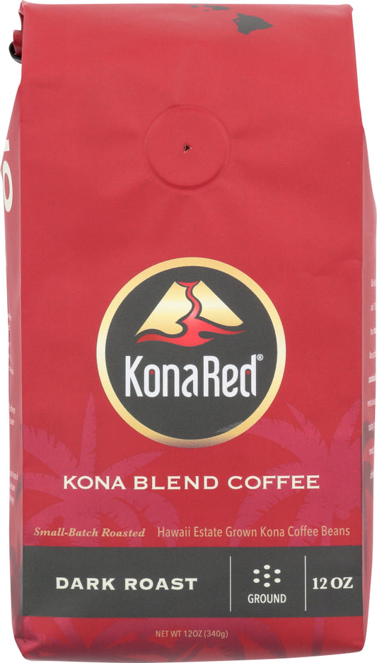 KONA RED: Coffee Ground Dark, 12 oz