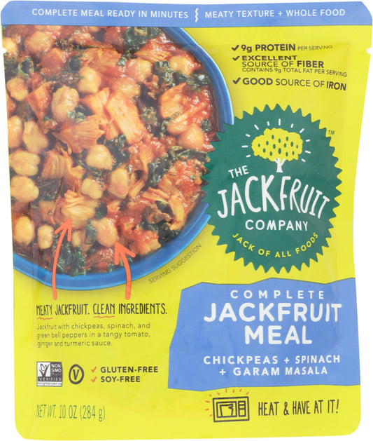 JACKFRUIT: Jackfruit Meal Chickpeas Spinach Masala, 10 oz