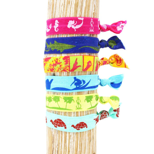 Beach Paradise Print Hair Bracelets