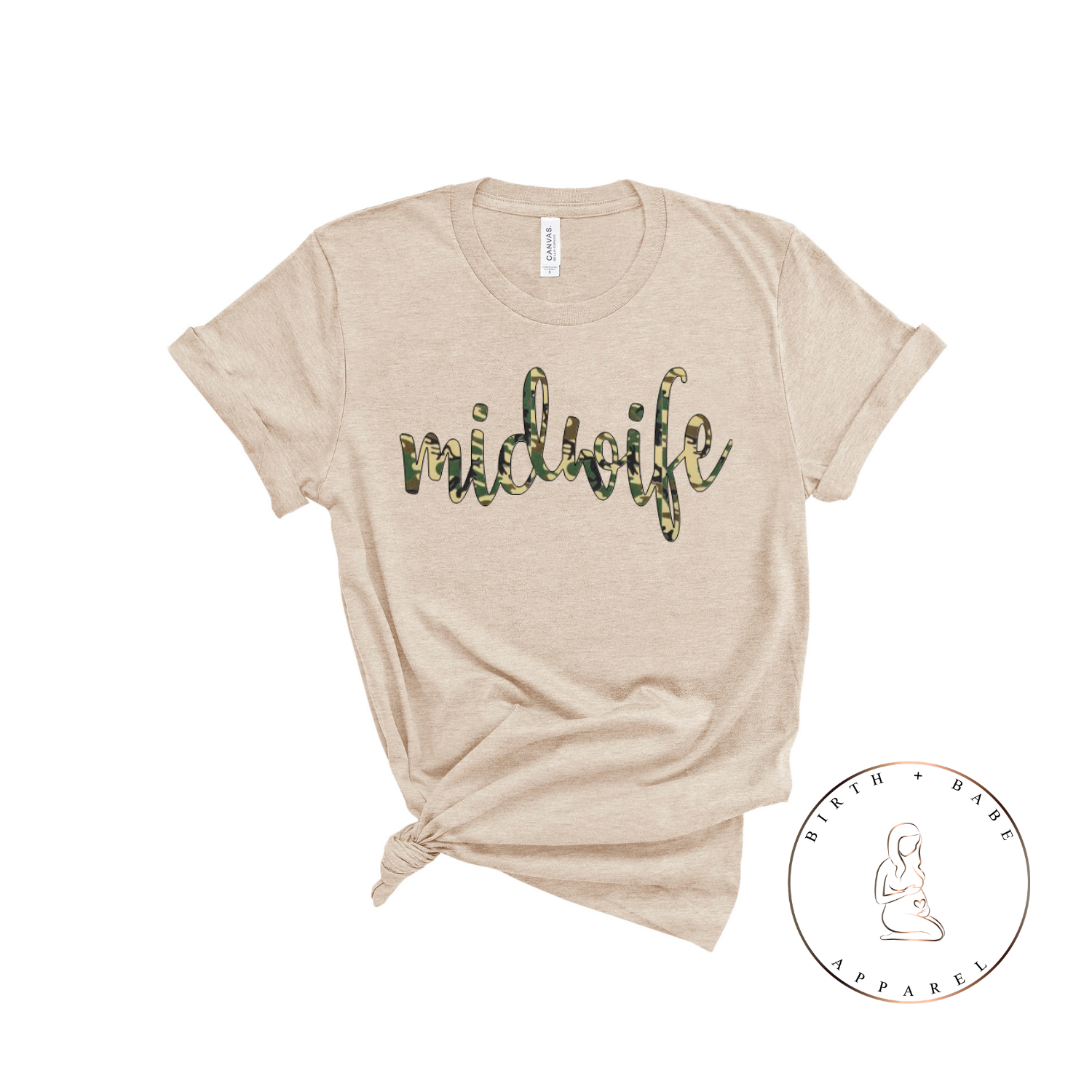 Midwife Camo Shirt - Birth and Babe Apparel