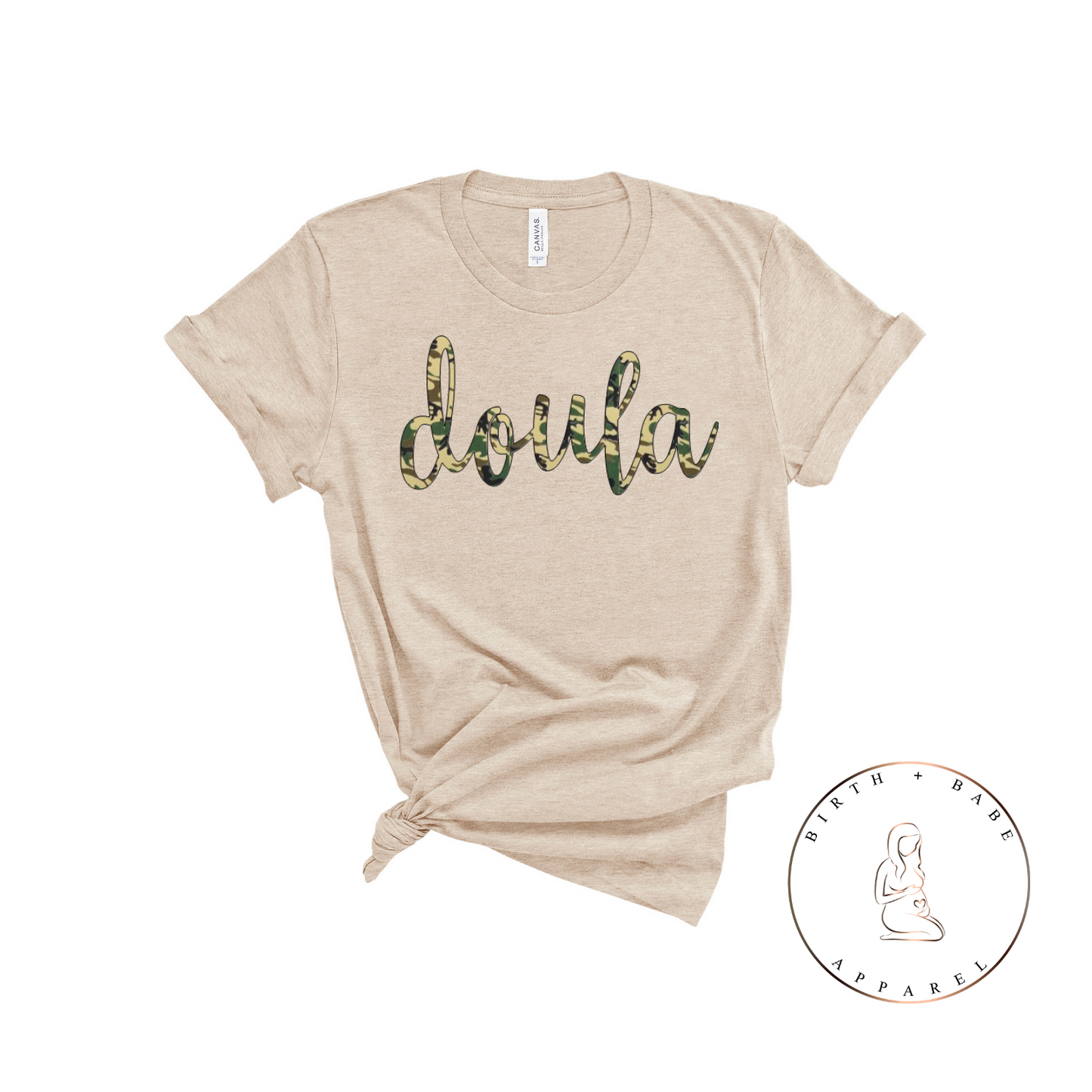 Doula Camo Shirt - Birth and Babe Apparel