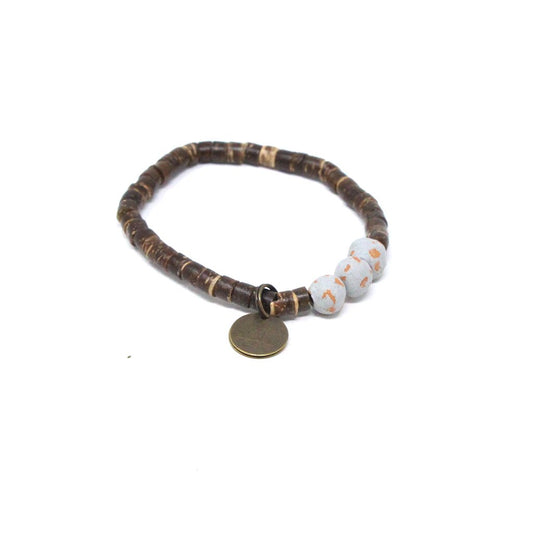 Grey Coconut Pipeline Bracelet