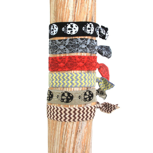 Skulls Print Hair Bracelets