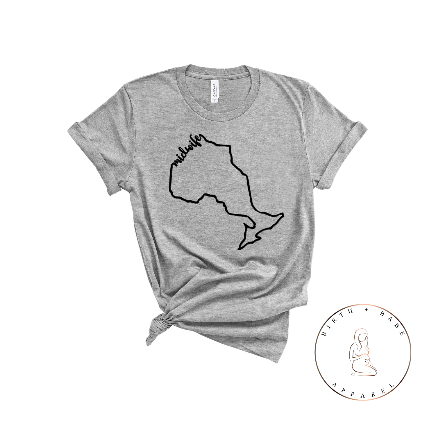 Ontario Midwife Shirt - Birth and Babe Apparel