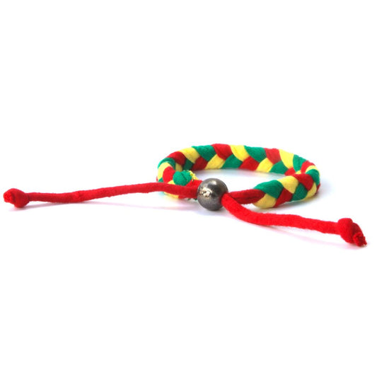 Rasta Braided Up-Cycled Bracelet