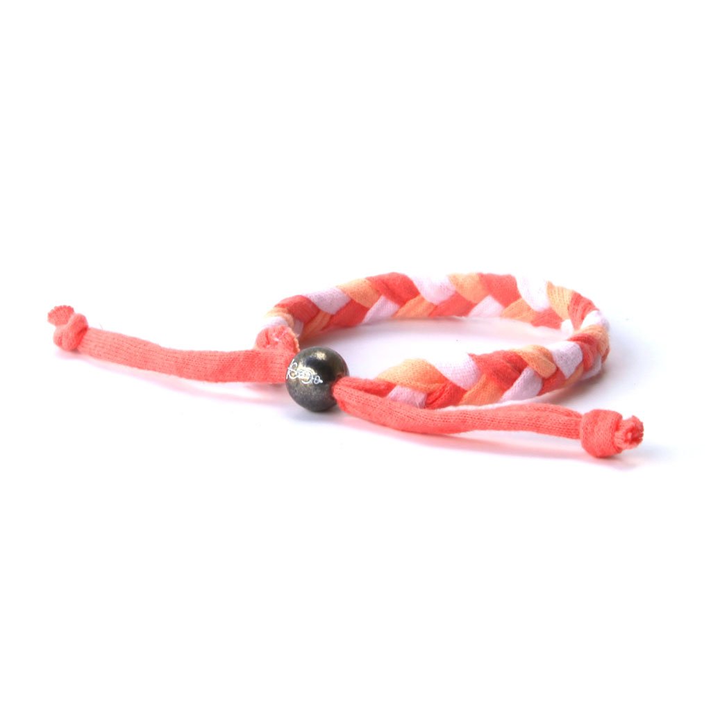 Peony Braided Up-Cycled Bracelet