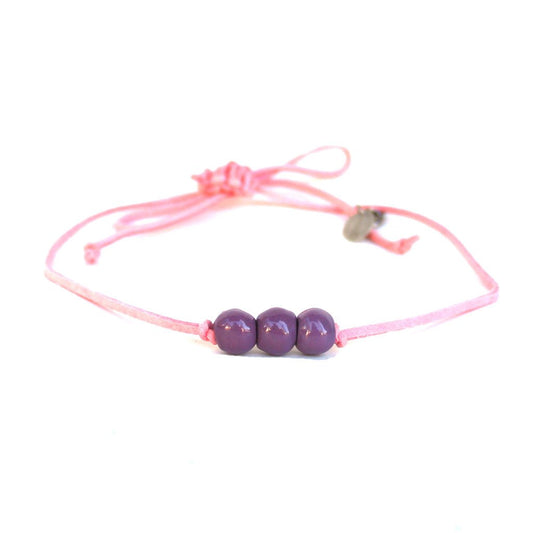 Violet Three Bead Choker