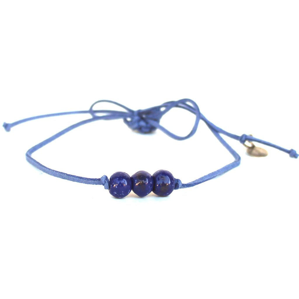 True Blue Three Bead Choker