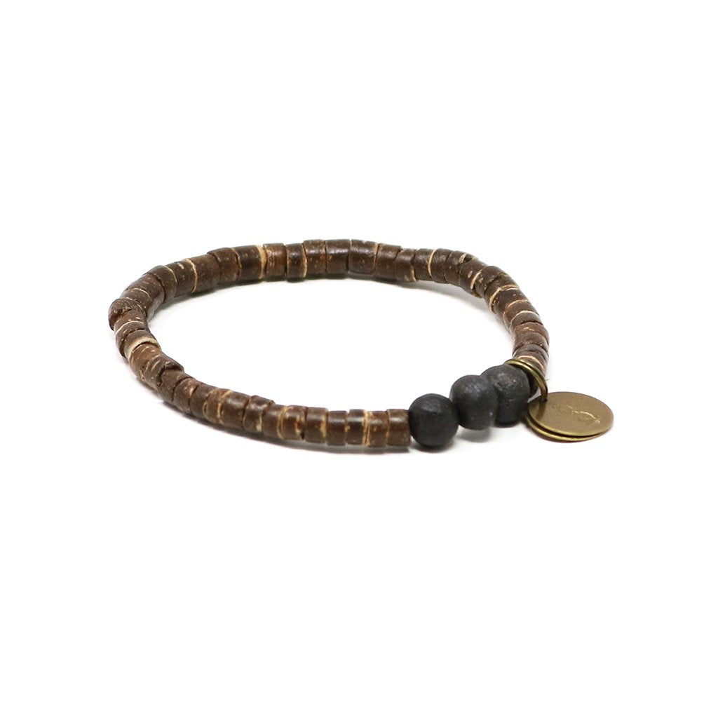 Fire Pit Black Coconut Pipeline Bracelet