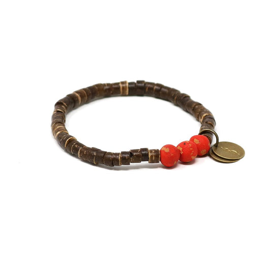 Candy Red Coconut Pipeline Bracelet