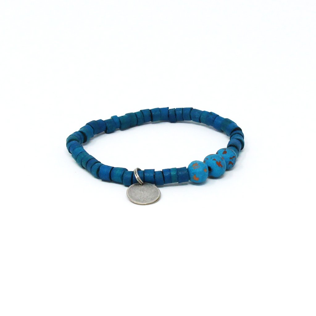 Dolphin Blue Coconut Pipeline Bracelet