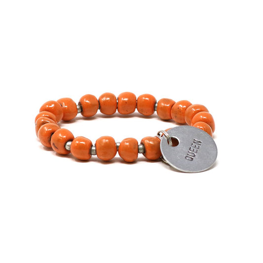 Bright Tangerine Charm Bracelet