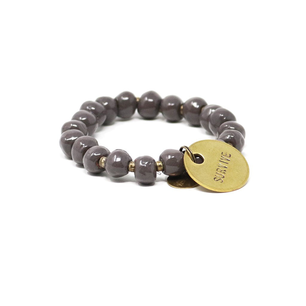 Dark Taupe Charm Bracelet