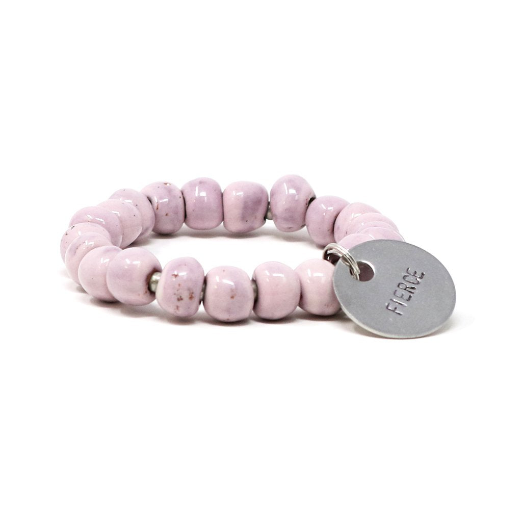 Purple Tulip Charm Bracelet