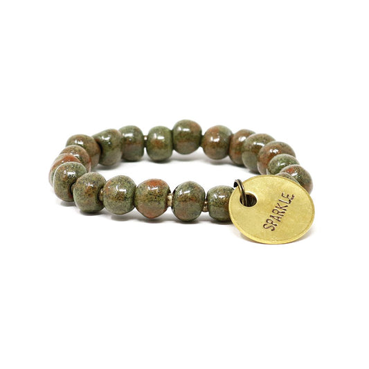 Olive Crush Charm Bracelet