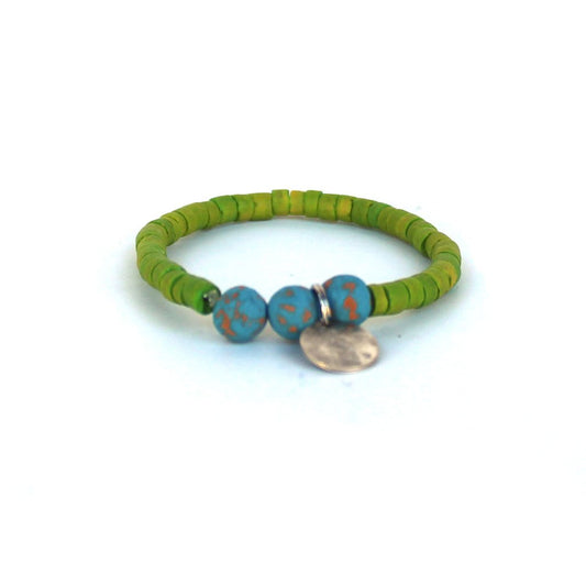 Dolphin Blue Coconut Pipeline Bracelet