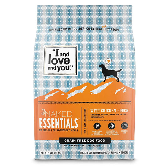 I&LOVE&YOU: Naked Essentials kibble Chicken & Duck Dog Food, 4 lb