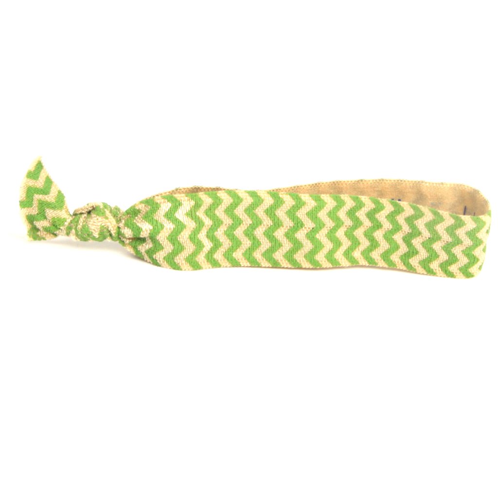 Lime Chevron Hair Bracelet