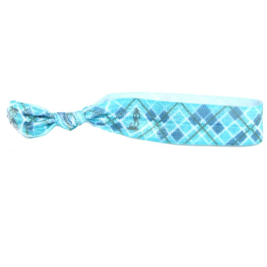 Blue Plaid Hair Bracelet