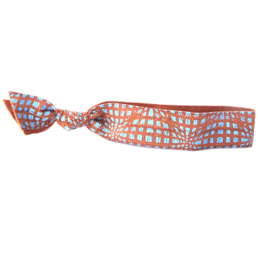 Light Blue Check Hair Bracelet