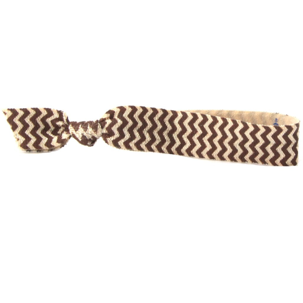 Brown Chevron Hair Bracelet