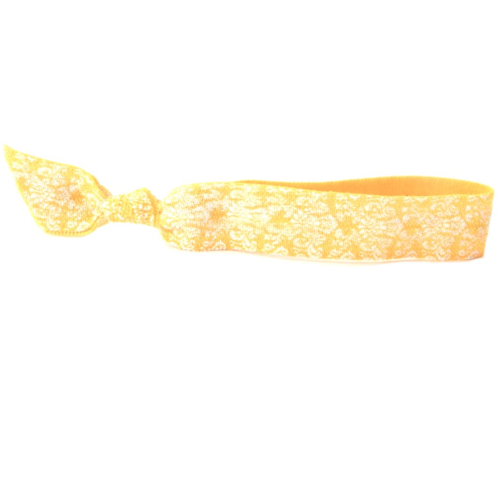 Yellow Damask Hair Bracelet