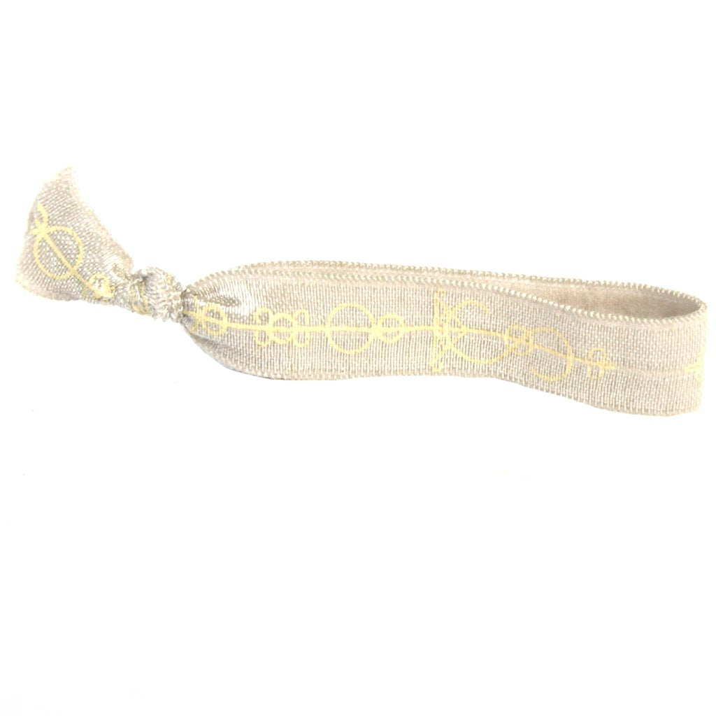 Light Grey Simbi Logo Hair Bracelet