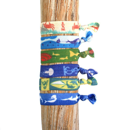 Surf & Turf Print Hair Bracelets