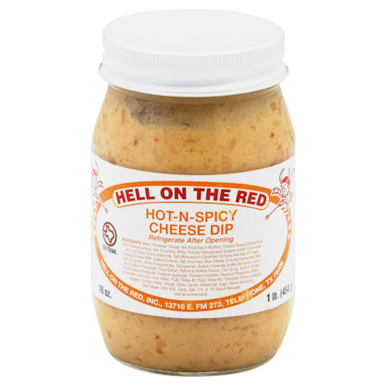HELL ON THE RED: Hot N Spicy Cheese Dip, 16 oz