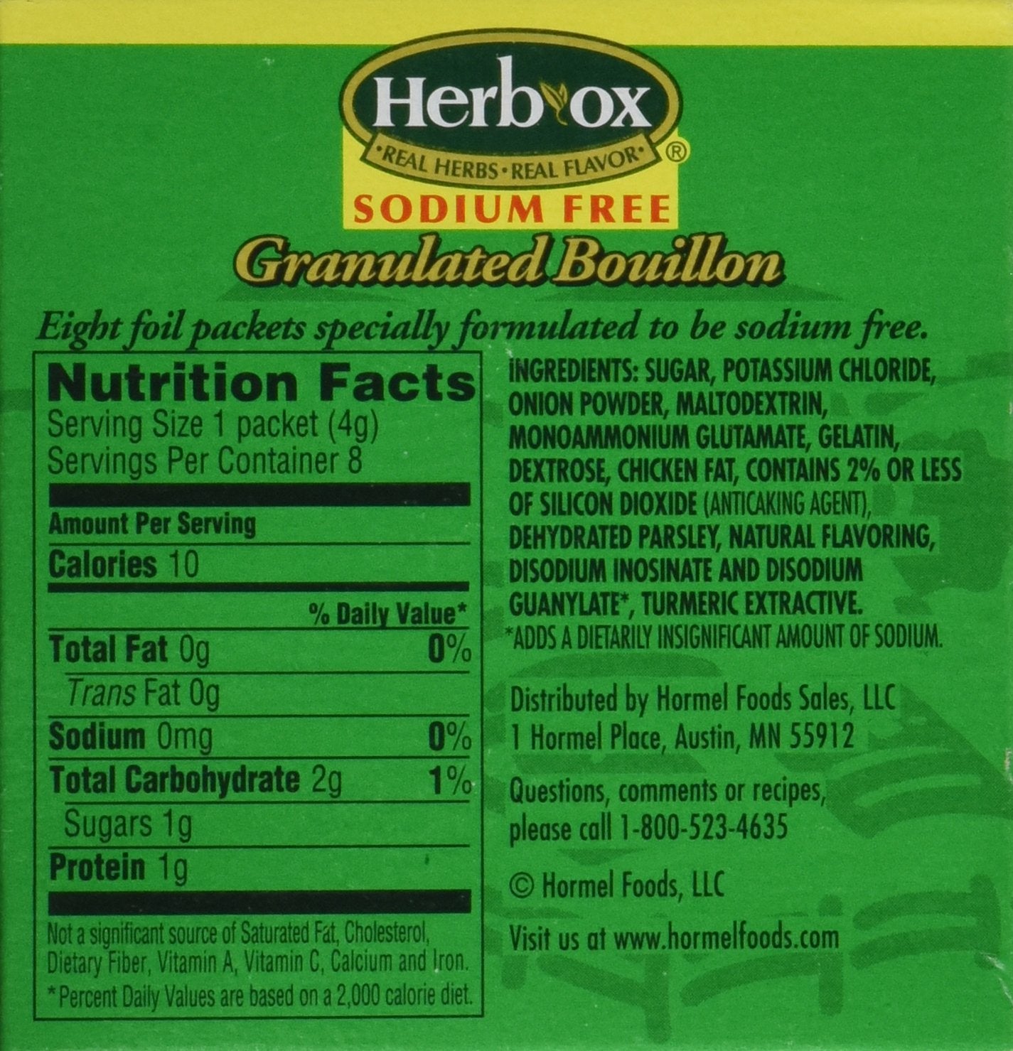 HERB-OX: Sodium Free Granulated Chicken Bouillon, 1.2 oz