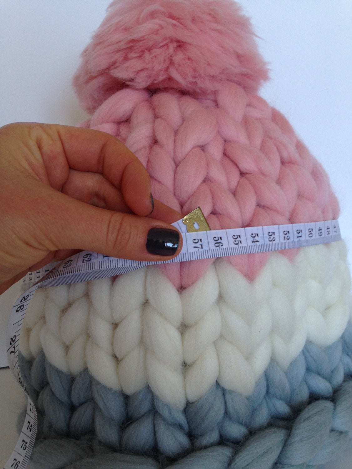 Merino Hat, Pom Pom Hat, Pink Hat, Kids Hat, Wool Beanie, Chunky Yarn, Gift for Her, Merino Wool, Thick Winter Beanie