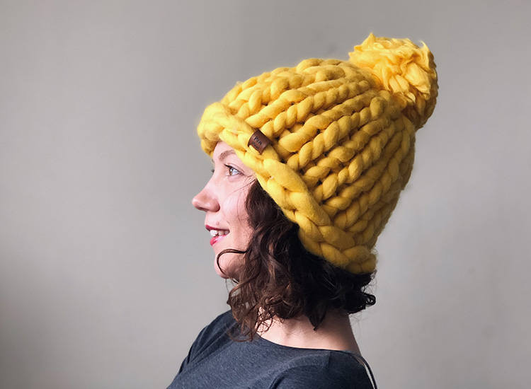 Super Chunky Hat PATTERN, Extreme Knit Beanie Pattern, Wool Hat Pattern, Chunky Knits Pattern, Knitting Video Tutorial by Pom Pom Hats