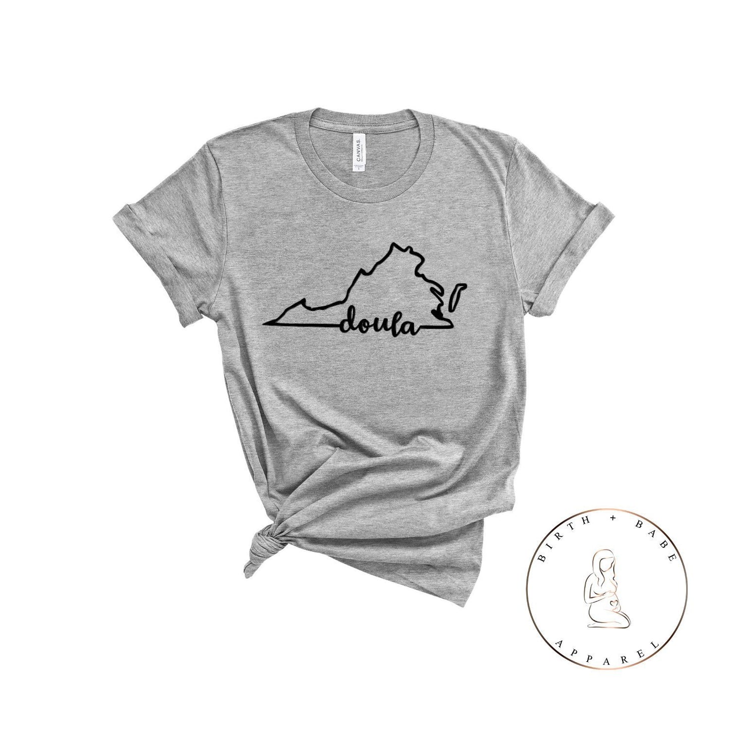 Virginia Doula Shirt - Birth and Babe Apparel