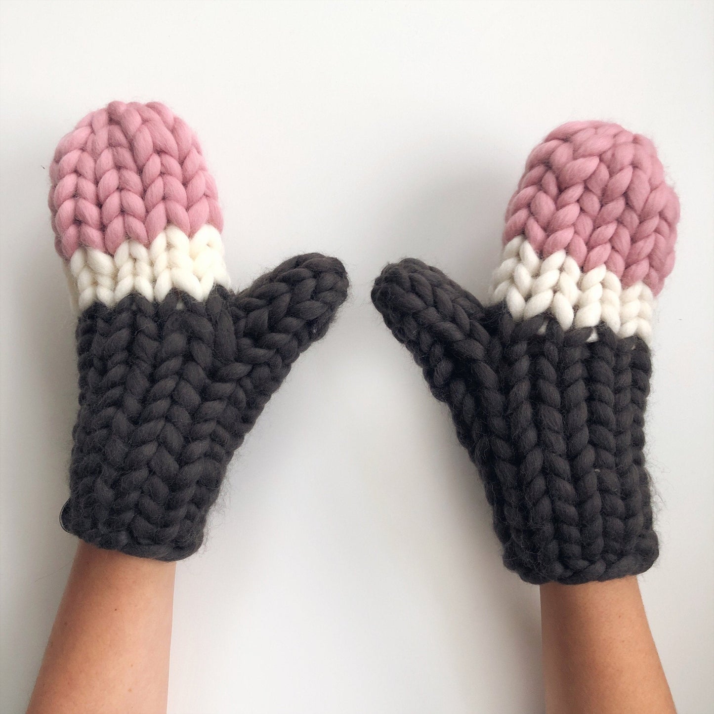 Dusty Rose - Super Chunky Mittens