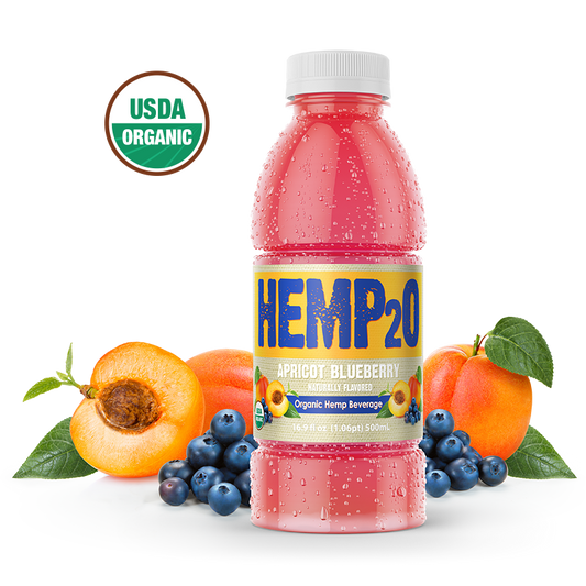 HEMP2O: Apricot Blueberry Hemp Beverage, 16.9 fo