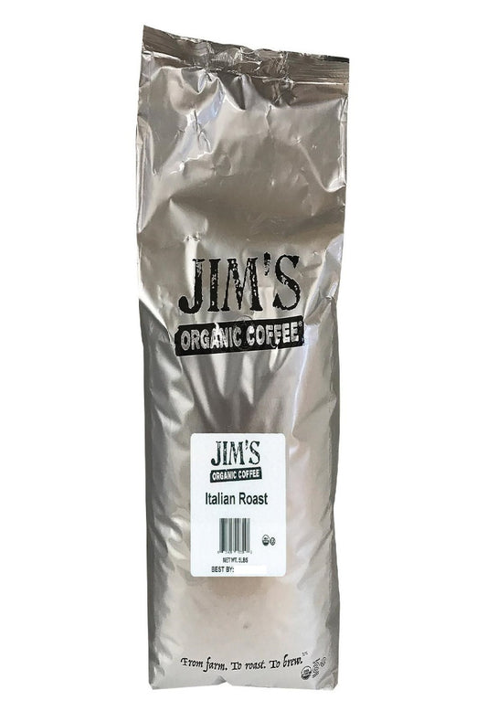 JIMS ORGANIC COFFEE: Organic Italian Roast Whole Bean Coffee, 5 lb