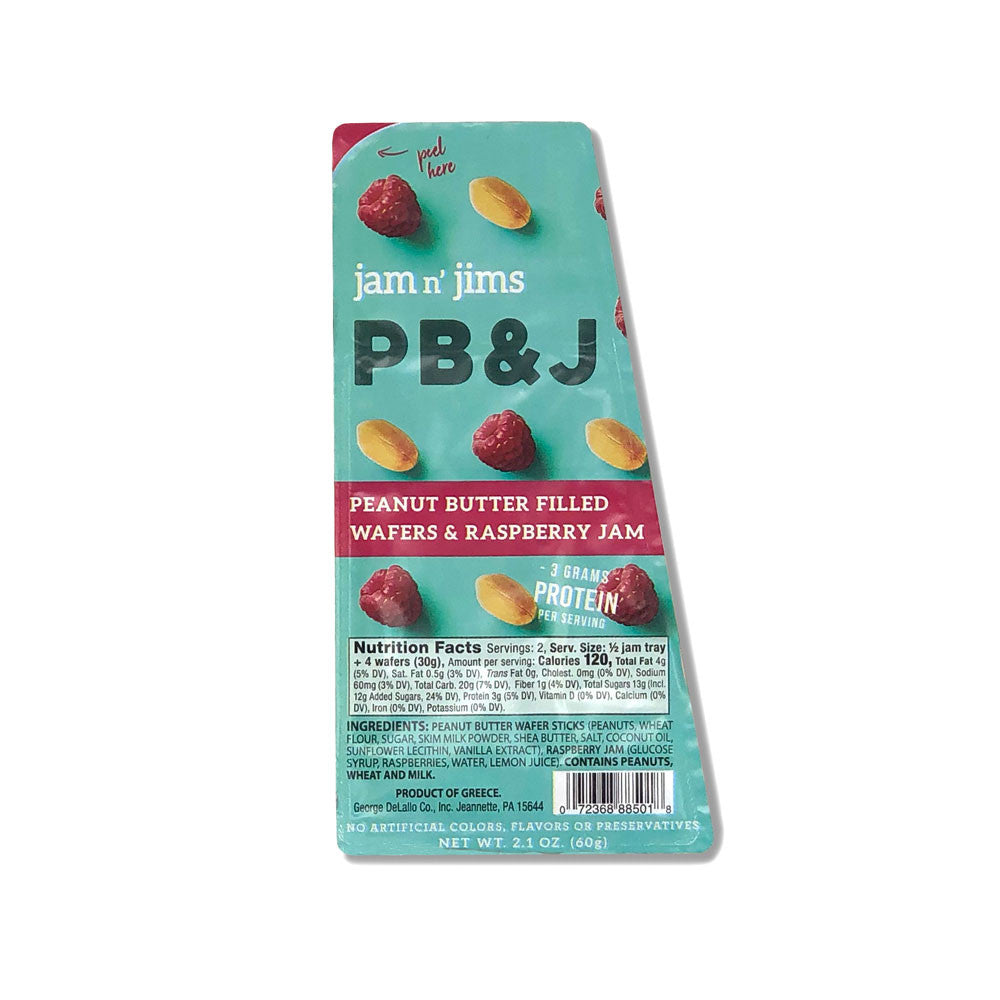 JAM N JIMS: Peanut Butter Wafers & Raspberry Jam, 2.1 oz