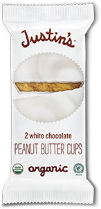 JUSTINS: Chocolate White Peanut Butter Cups, 4.7 oz