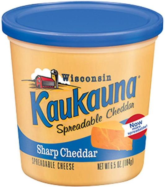 KAUKAUNA: Spreadable Sharp Cheddar Cheese, 6.5 oz