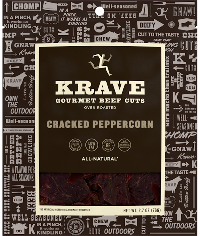 KRAVE: Beef Jerky Cracked Peppercorn, 2.7 Oz