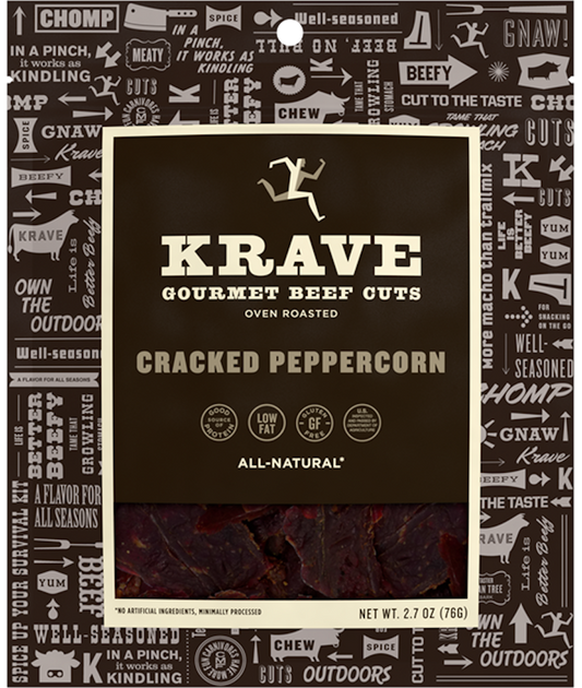 KRAVE: Beef Jerky Cracked Peppercorn, 2.7 Oz