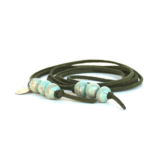 Seafoam Beaded Lariat