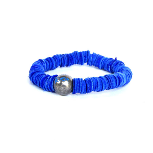 Indigo Blue Leather Bracelet