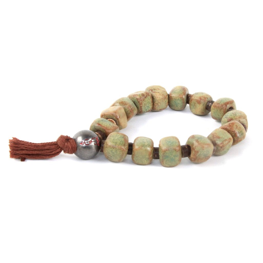 Old Copper Tassel Clay Bracelet