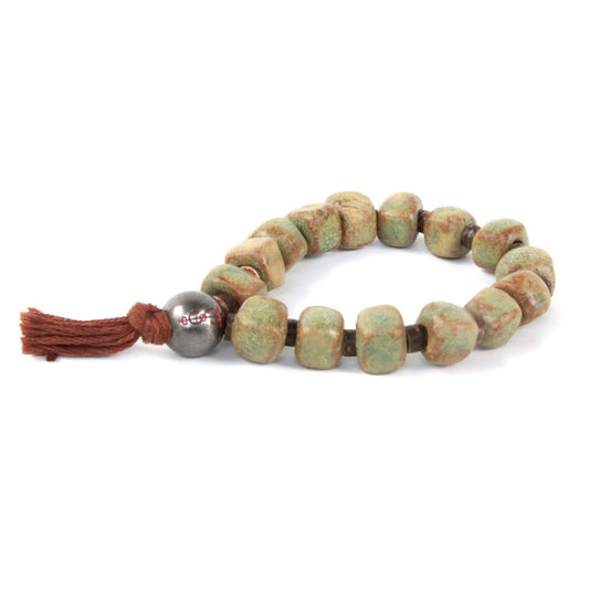 Old Copper Tassel Clay Bracelet