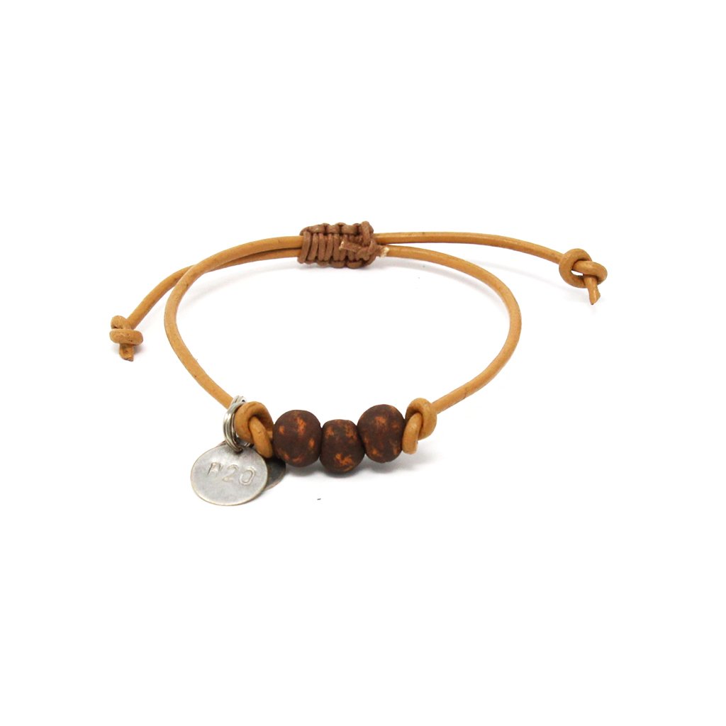 Walnut Pipeline Beaded Bracelet