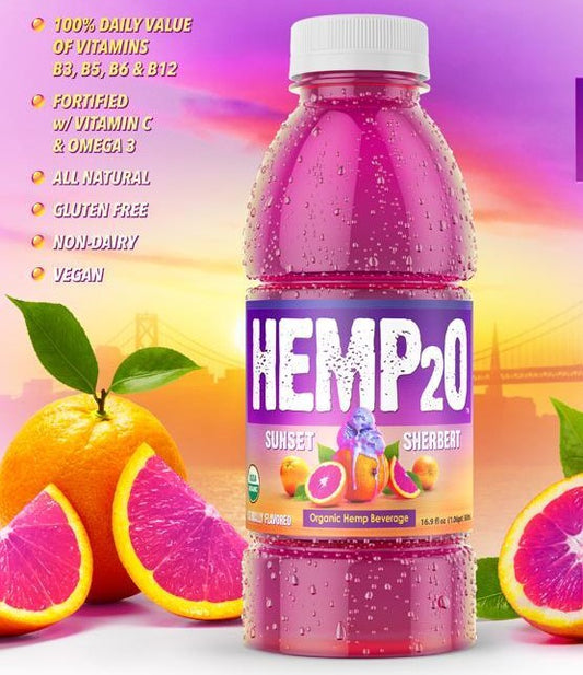 HEMP2O: Sunset Sherbert Hemp Beverage, 16.9 fo