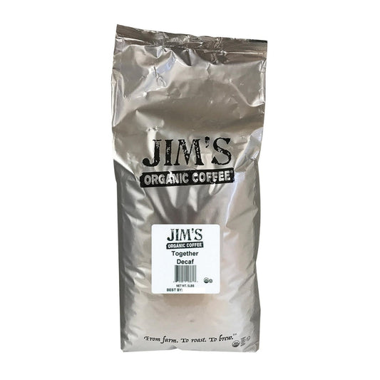 JIMS ORGANIC COFFEE: Organic Together Decaf Coffee, 5 lb